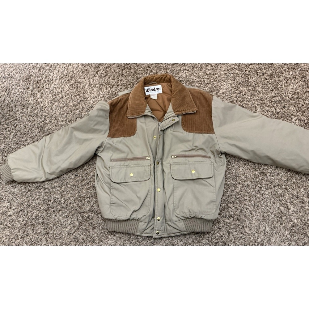 Vintage 80's Windsor International Men's Jacket Tan And Brown Mens Size Large